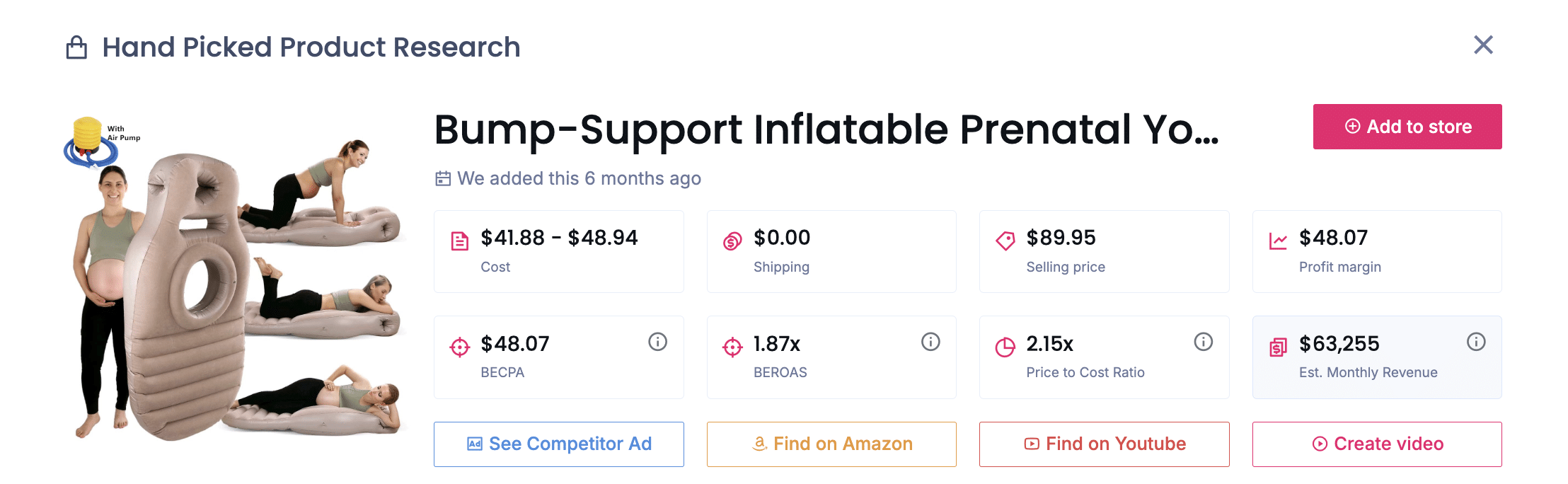 Bump Support Pillow (Pregnancy & Wellness Niche)